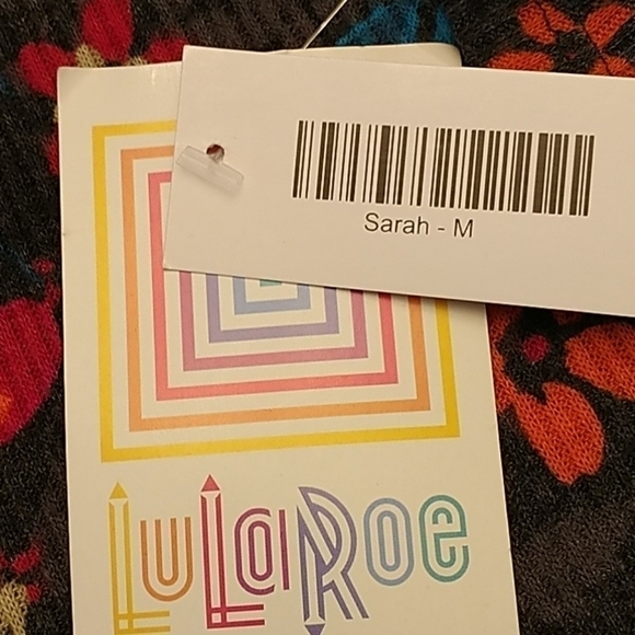 LuLaRoe Sarah Ribbed Flower Open Cardigan Duster M - Picture 6 of 8